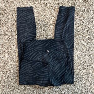Lululemon Black Zebra Print Leggings